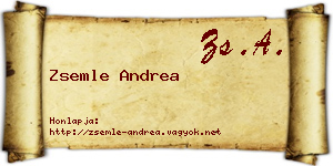Zsemle Andrea névjegykártya
